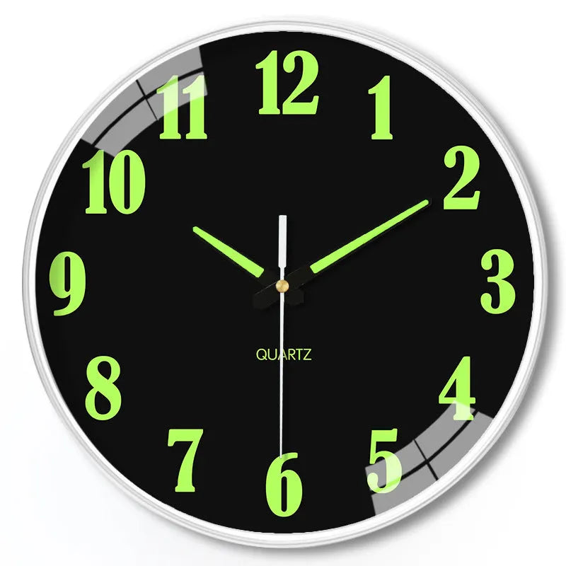 8 inch luminous wall clock with 20cm diameter and modern plastic construction