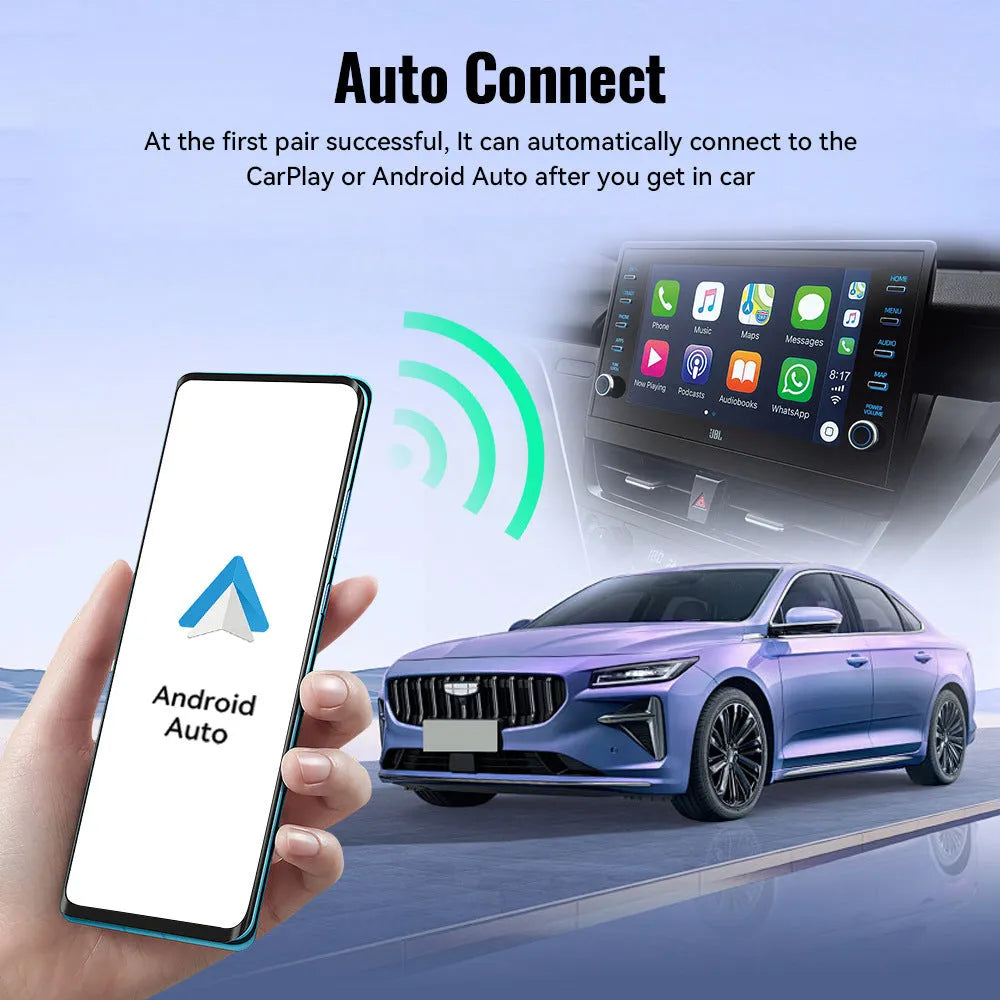 Black mini CarPlay USB interface adapter with dimensions 26×55×13mm