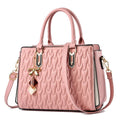 Women's large polyester shoulder messenger bag in street-trend style with pocket sandwich design