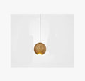 Nordic wood ball chandelier pendant light with adjustable height and solid wood construction