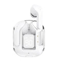 Transparent space capsule case true wireless Bluetooth earphones with digital display screen in multiple colours