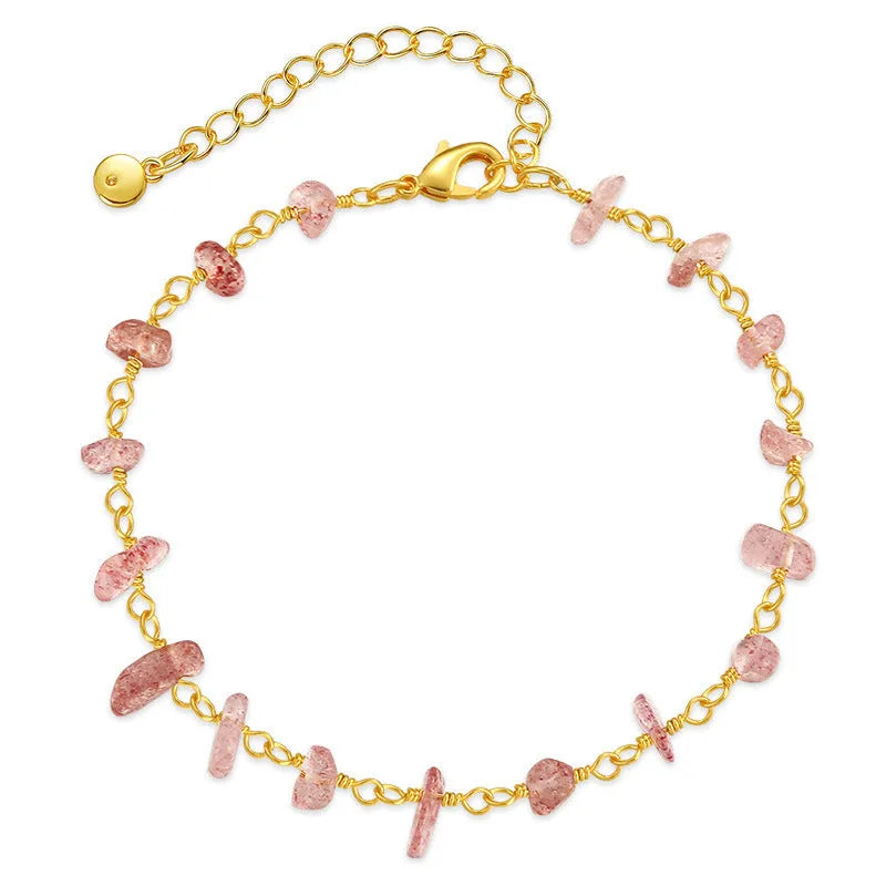 Geometric turquoise 18K copper women's bracelet with crystal accents