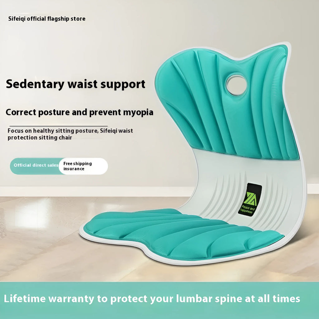 Ergonomic waist support cushion in polyester with PP filler measuring 410x350x320cm
