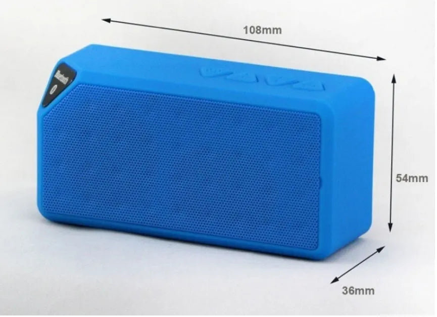 Cannon X3 small cube-shaped wireless Bluetooth speaker in black, blue, green, red, and yellow colour options.