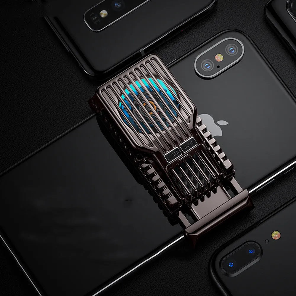 Mobile phone radiator clip cooling accessory for 4-7 inch devices in black colour