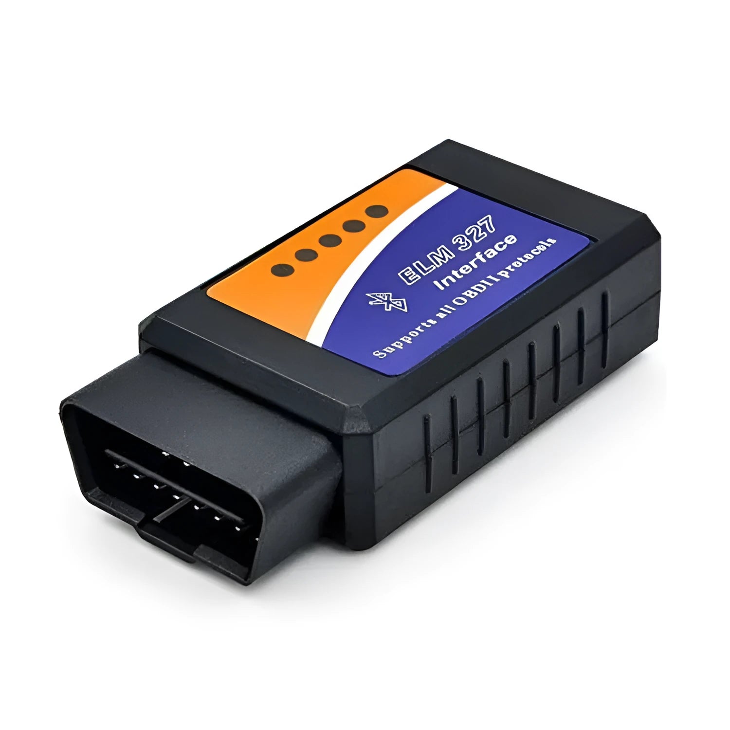 ELM327 Bluetooth OBD2 automotive diagnostic scanner with compact 45mm design for fault code reading