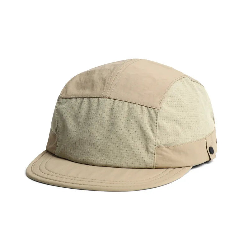 Polyester dome crown sun hat in multiple colours, sized M for 56-58cm head circumference.