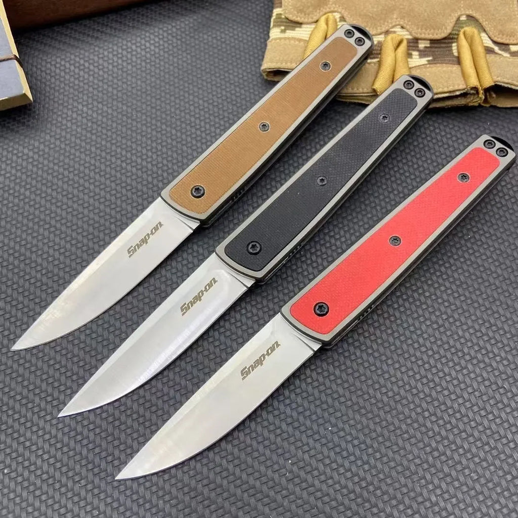 CRKT 7190 folding fruit knife in black with measurements showing 17cm total length