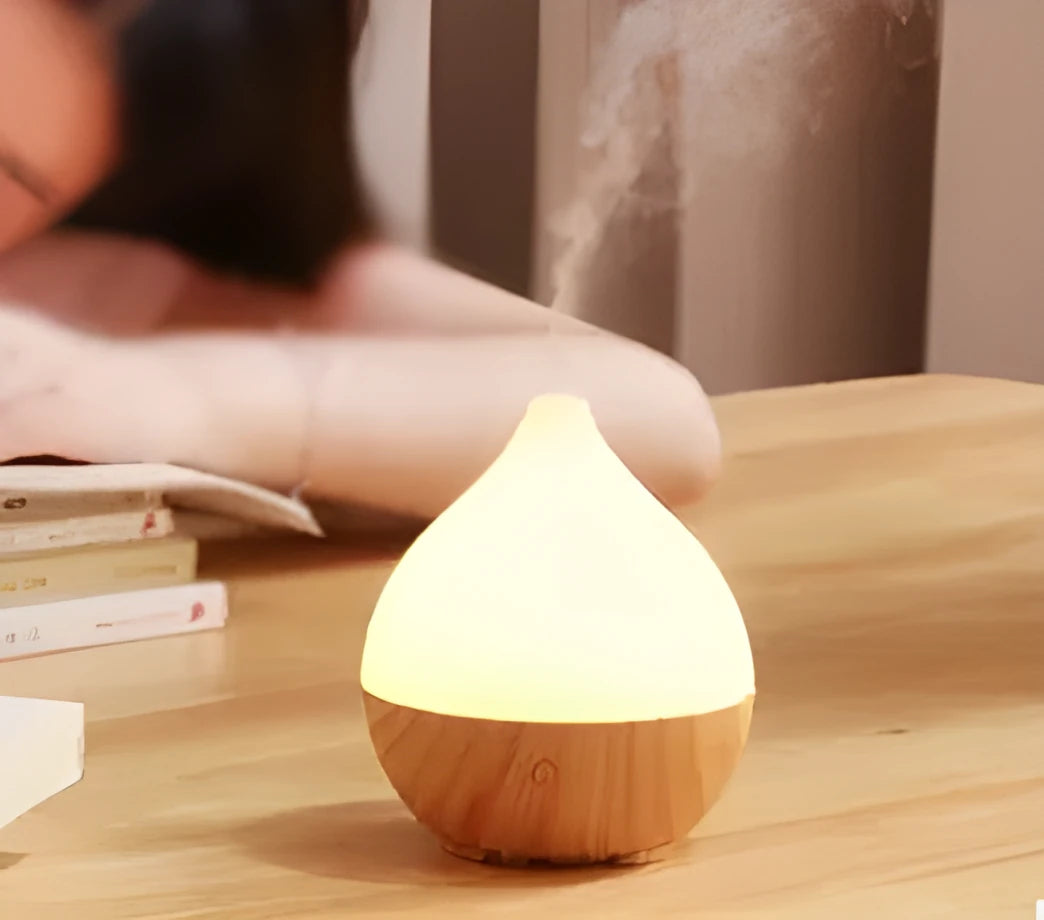 Asakusa wood grain vase-shaped USB aroma diffuser on a surface