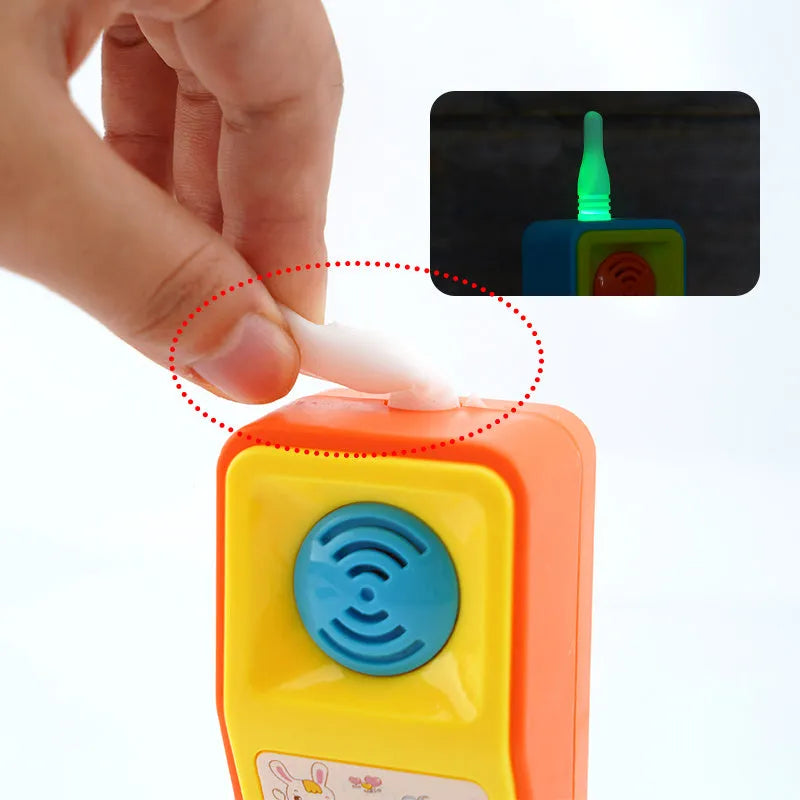 Children's educational toys with sound, light and music features including cartoon animal designs