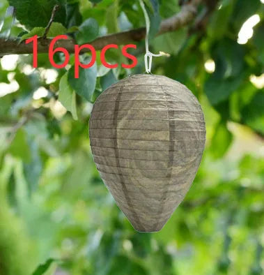 Beehive shaped paper lantern with wire frame, measuring 22cm by 28cm