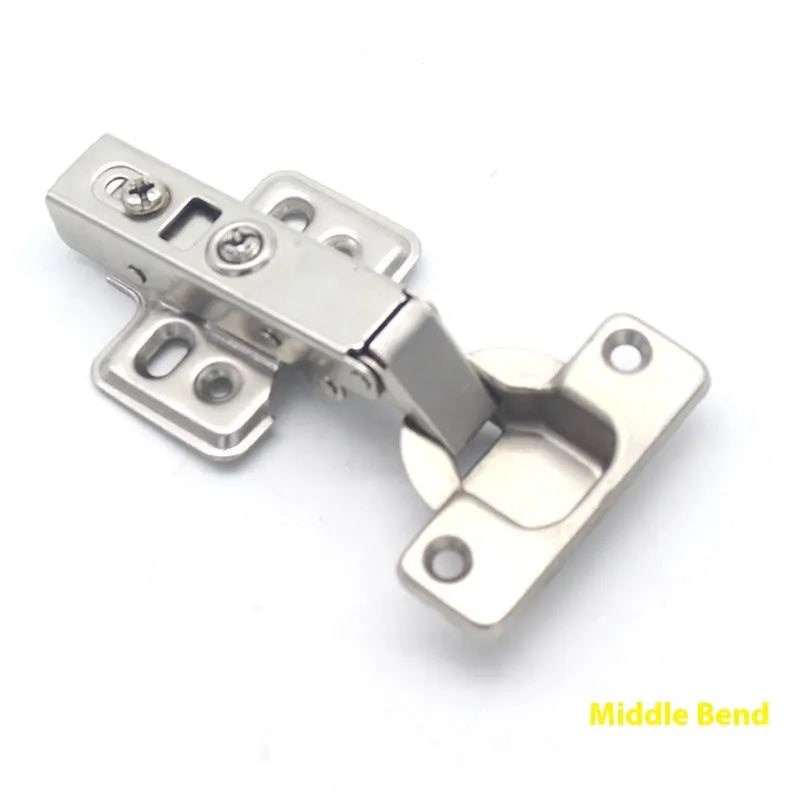 Hydraulic damping cushion hinge for cabinets and wardrobes with nickel plating finish