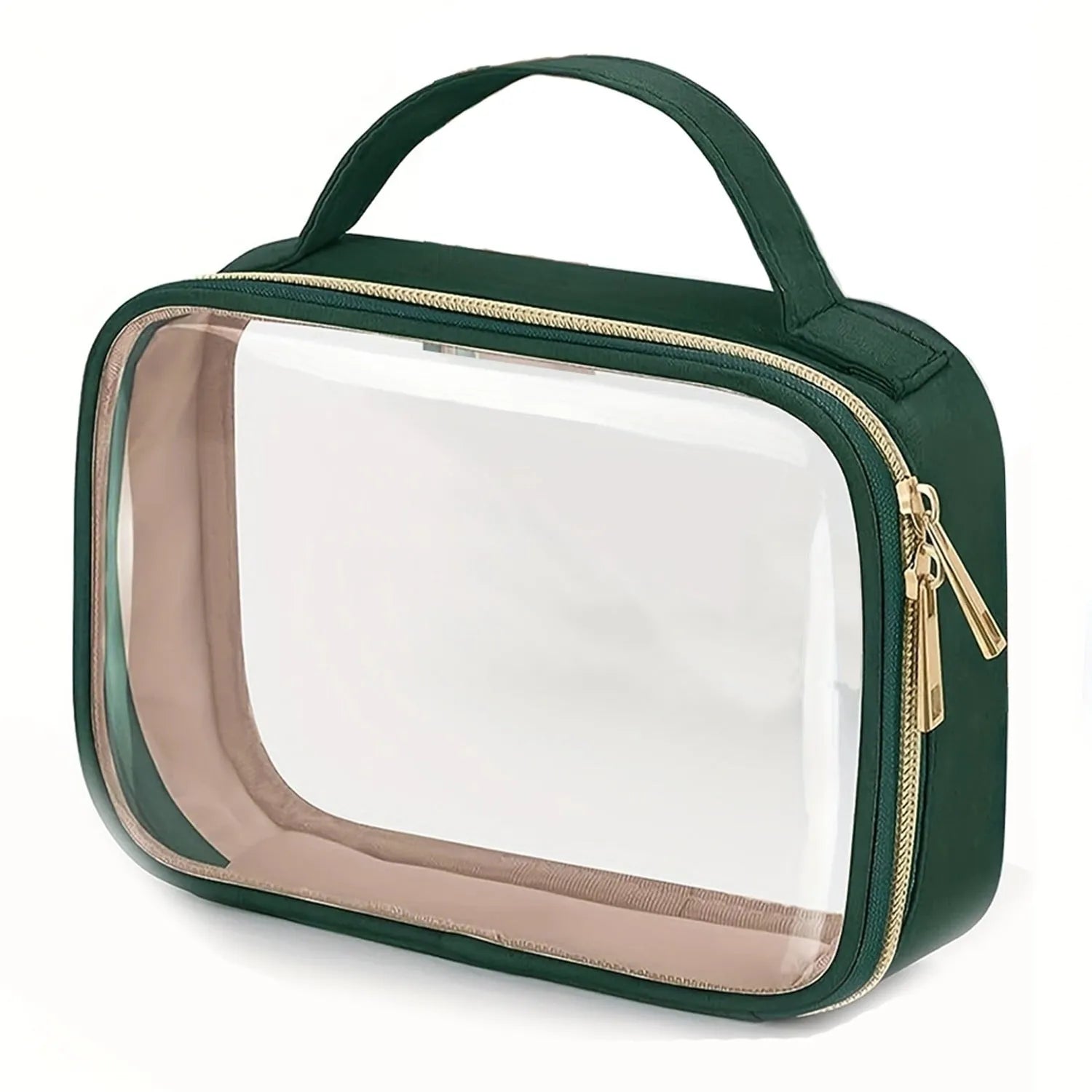 Transparent PVC lipstick storage wash bag with detachable chain in 7.85 inch size