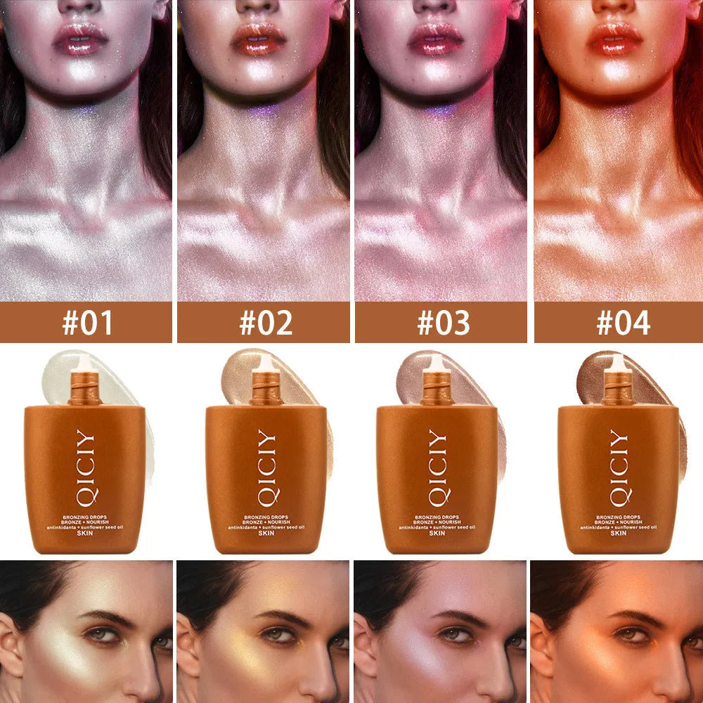 30ml contouring liquid bottle for face and body brightening with four shade options