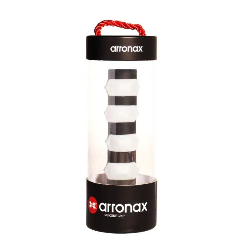 Silicone racket hand rubber buckle in multiple colours, shown with dimensions 17.6cm by 6.4cm.