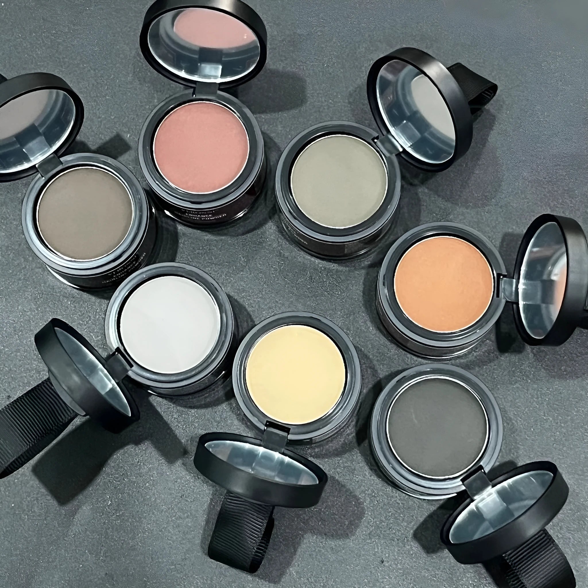 Hairline powder for shadow repair and skin tone correction in 14 colour shades