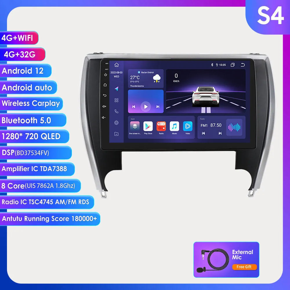 10-inch car navigation system for Toyota Camry 2015 dashboard installation