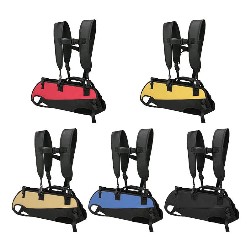 Multifunctional pet backpack that converts to stretcher in Oxford cloth with size options