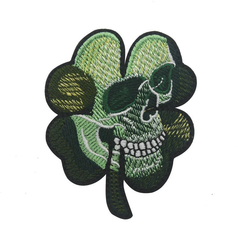 Outdoor embroidered fabric badge with Velcro backing on a tactical vest.