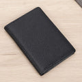 Genuine cowhide leather credit card holder in black or brown colour with urban simplicity design