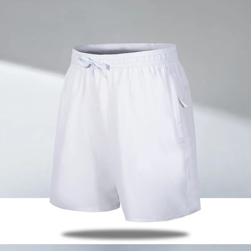 Men's loose fit quick-drying polyester sports shorts in various colours