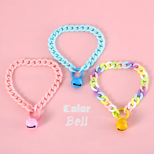 Macaron colour plastic pet collar for cats dogs rabbits with S and M size options