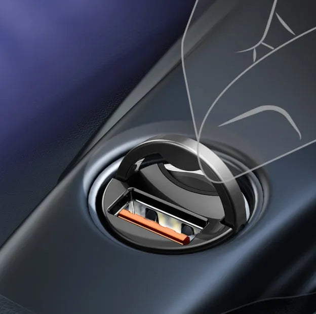 Baseus Huixiaoxing grey car charger set with 30W PPS fast charge and 1 metre cable