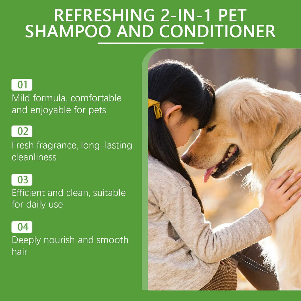 100ml bottle of pet 2-in-1 shampoo shower gel with watermelon and coconut extracts