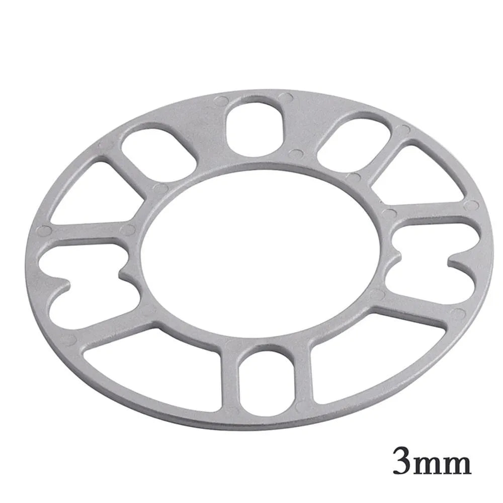 Aluminium wheel hub widening spacer gasket for automotive brake clearance in multiple thicknesses