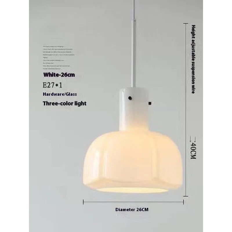 Medieval Glass Bud Retro Dining Room Chandelier pendant light in vintage design with E27 fitting