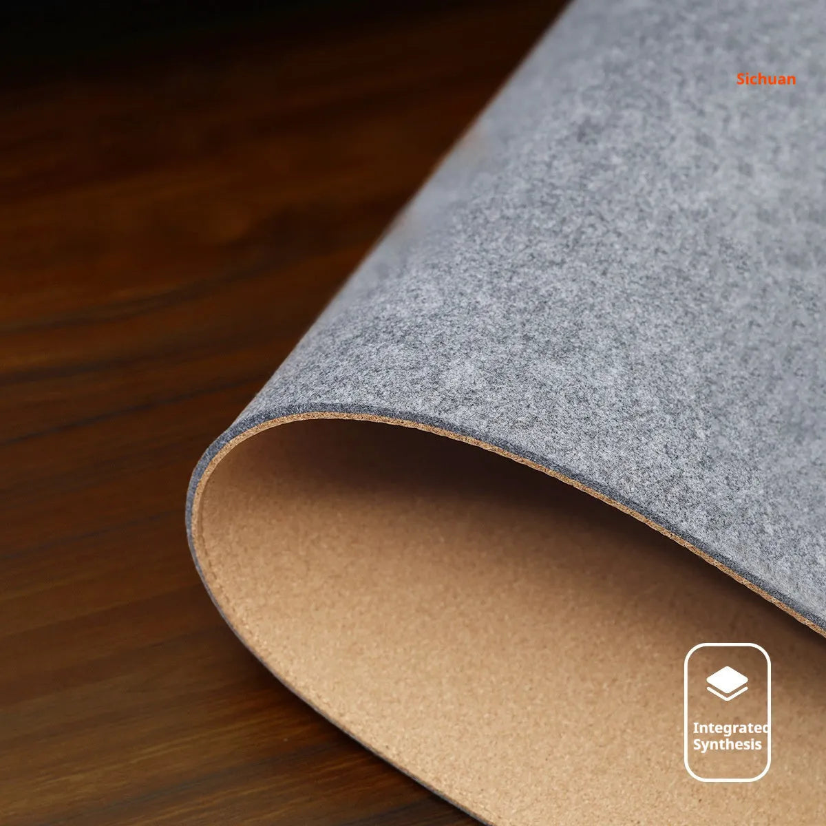 Oversize felt and cork desk mat mouse pad in multiple size options with minimalist design