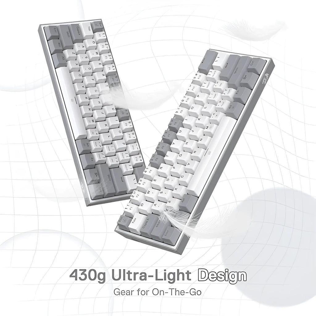 K617 white pink wired mechanical keyboard with RGB backlit keys and dual-colour keycaps.
