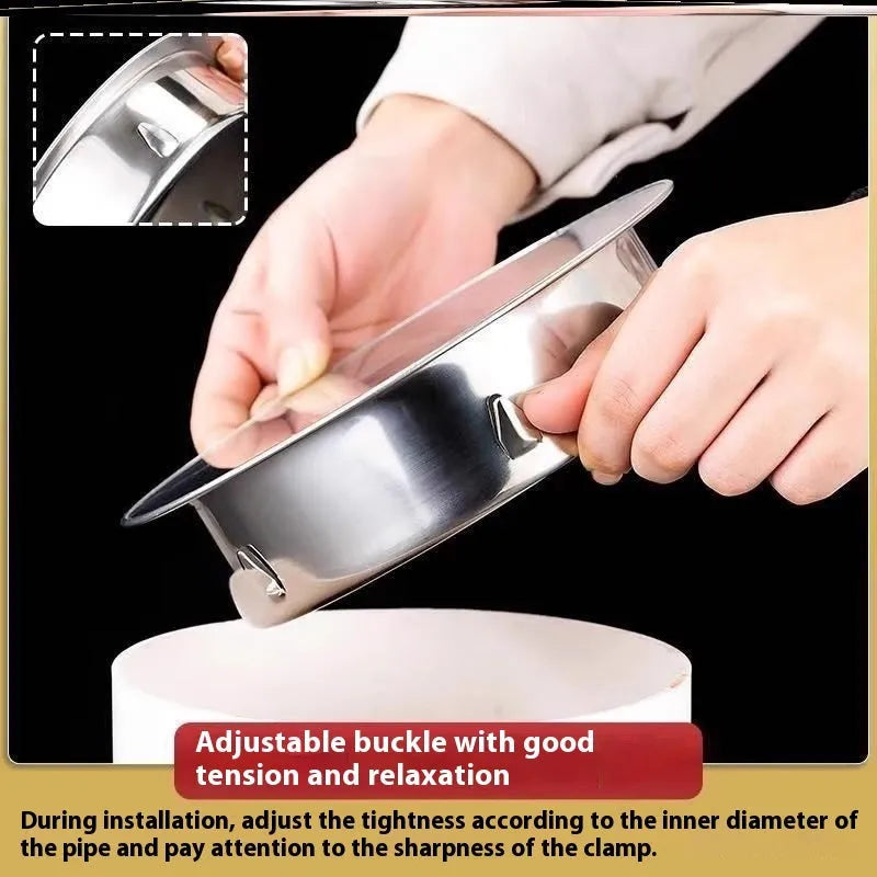 Stainless steel deodorant floor drain seal cover for wastewater pipes