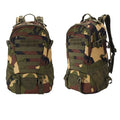 Oxford cloth mountaineering backpack in camouflage pattern with air pillow belt system for outdoor hiking