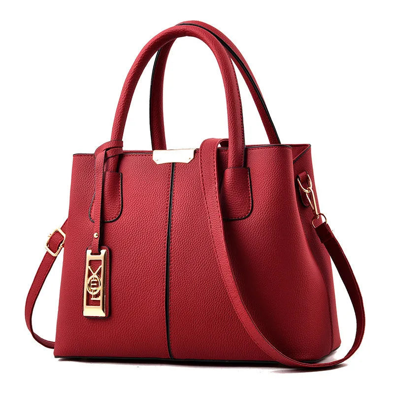 Soft PU women's shoulder bag in horizontal square shape with leather strap, available in multiple colours