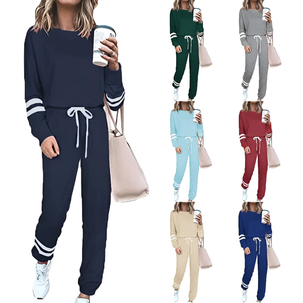Women's plus size loose-fitting casual suit co-ord in solid colour with half sleeve top and pants