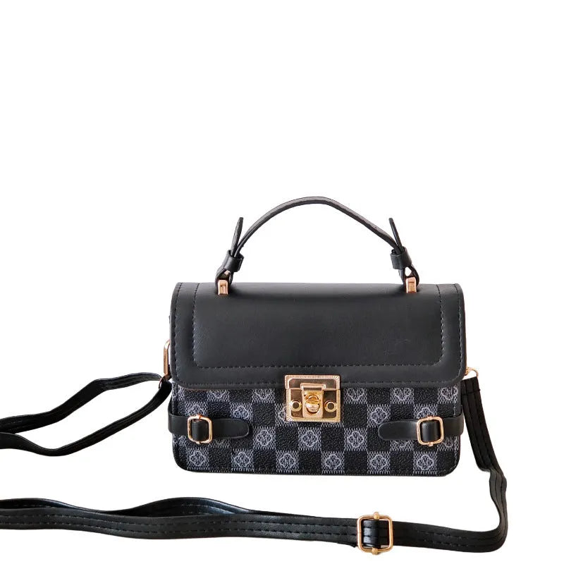 Retro ethnic crossbody bag with small square pattern in multiple colour options