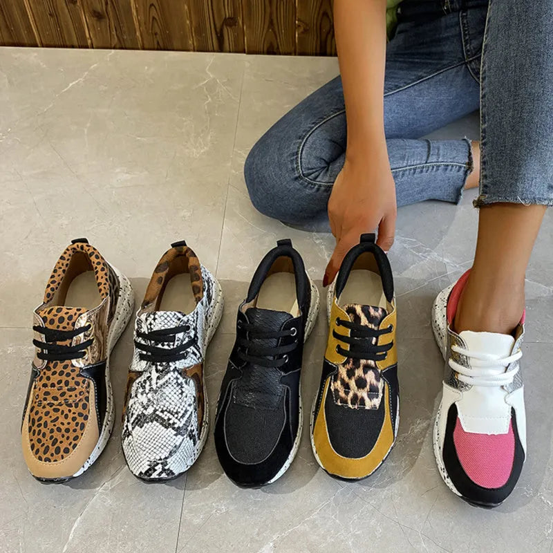 Women's casual flat sneakers with suede upper and wedge heel in multiple colour options