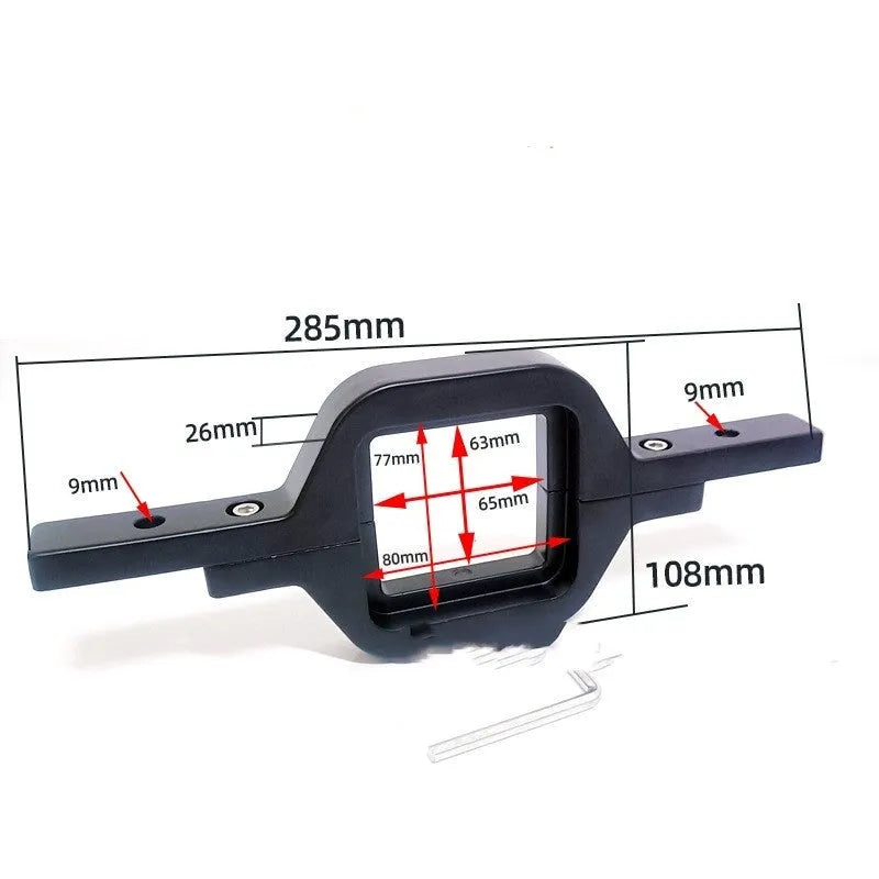 Black aluminium alloy reversing light mounting bracket for Jeep Wrangler vehicles