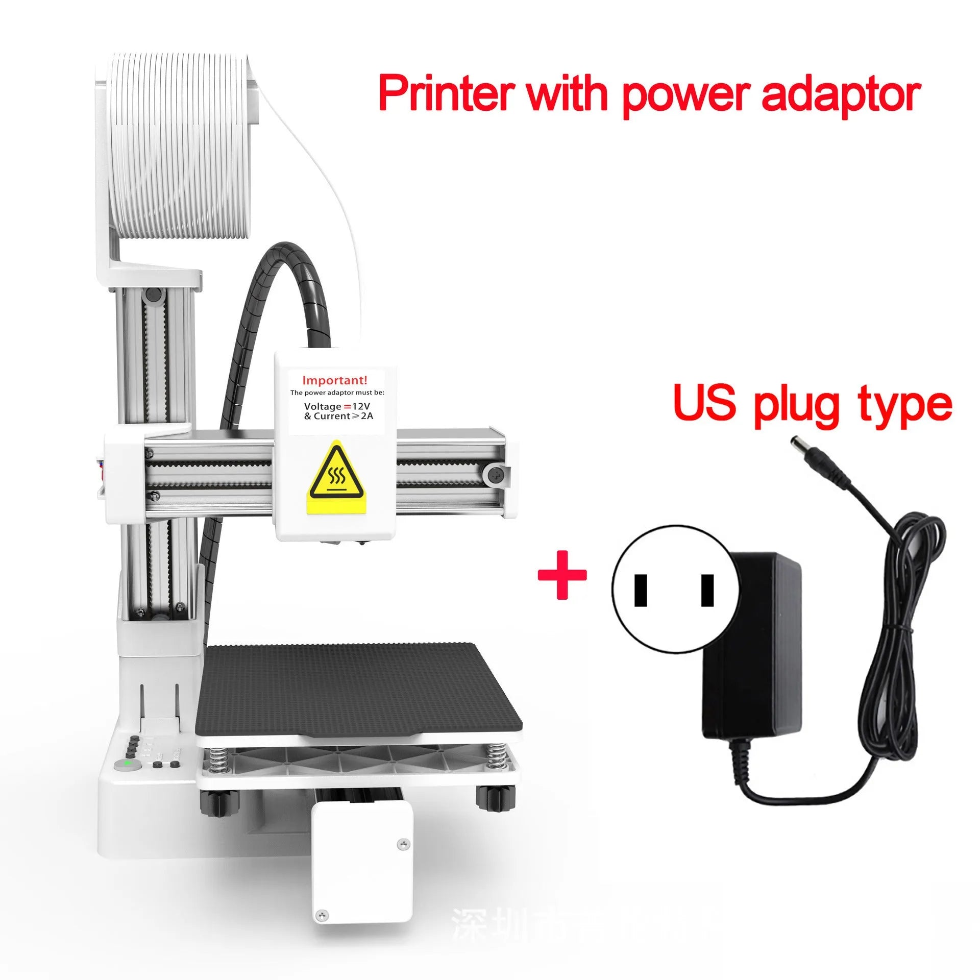 White EasyThreed K10 entry-level 3D printer on a desk