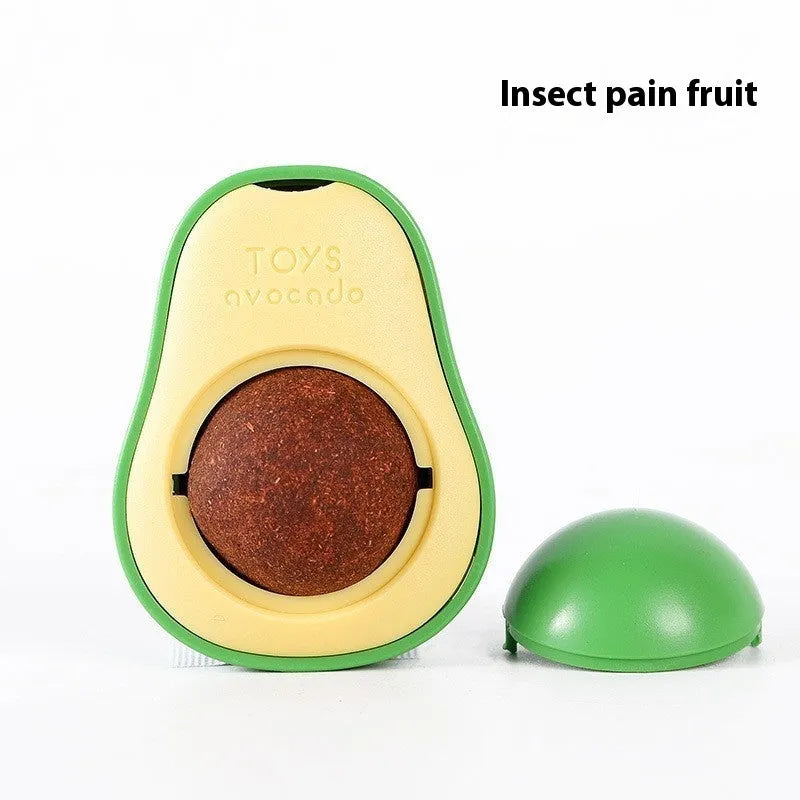Plastic catnip ball toy in multiple colours with bite-resistant construction for dental care