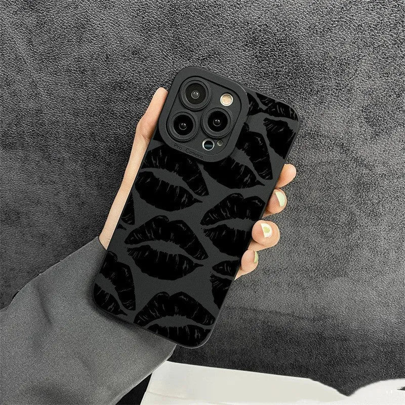 Black TPU phone case back cover for iPhone models 11 to 15 series