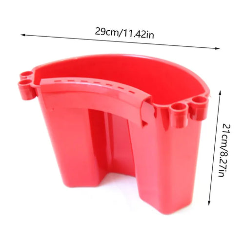 Car washing bucket with side brush holder in black, red, blue, or pink colour options