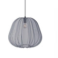 Japanese-style net pumpkin ceiling lamp with branch design in white or grey blue options