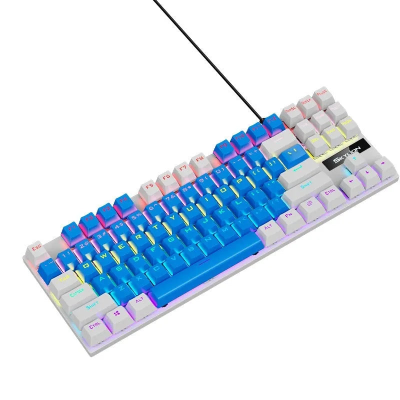 K87 mechanical gaming keyboard with metal case and choice of green or red switches