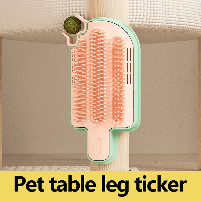 Ice cream cone shaped cat scratching post with textured surface for grooming and scratching