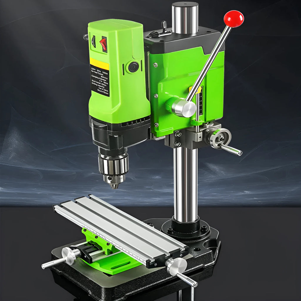 Benchtop drilling and milling machine with cross bench pliers and heavy duty bench pliers