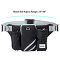 Black nylon outdoor pet training bag set with waist bag and collar leash for dog walking
