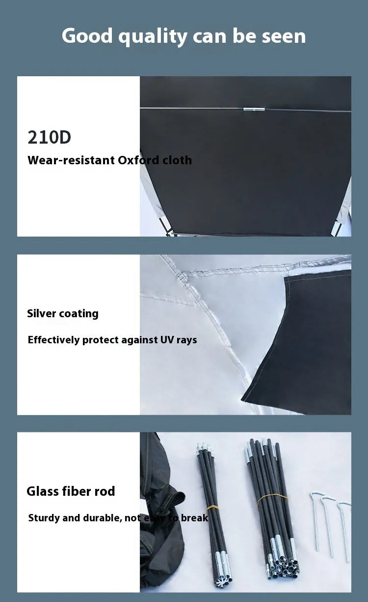 Black outdoor bicycle storage tent measuring 185cm with space for 2-3 bikes