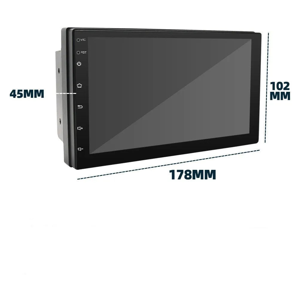 Black universal CarPlay navigation MP5 player with 7-inch screen showing GPS interface